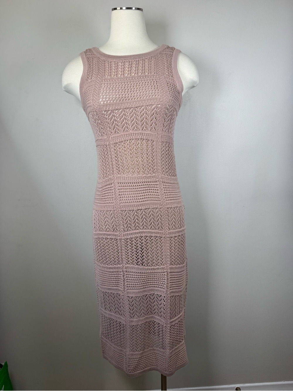 Sleeveless Knit Midi Cover Up Dress in Dusty Rose